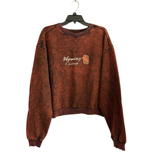 McIntosh & Seymour Wyoming Cowboys Sweatshirt Womens XL Marbleized Brown Horse
